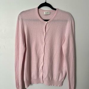 Pink Cashmere Cardigan Sweater